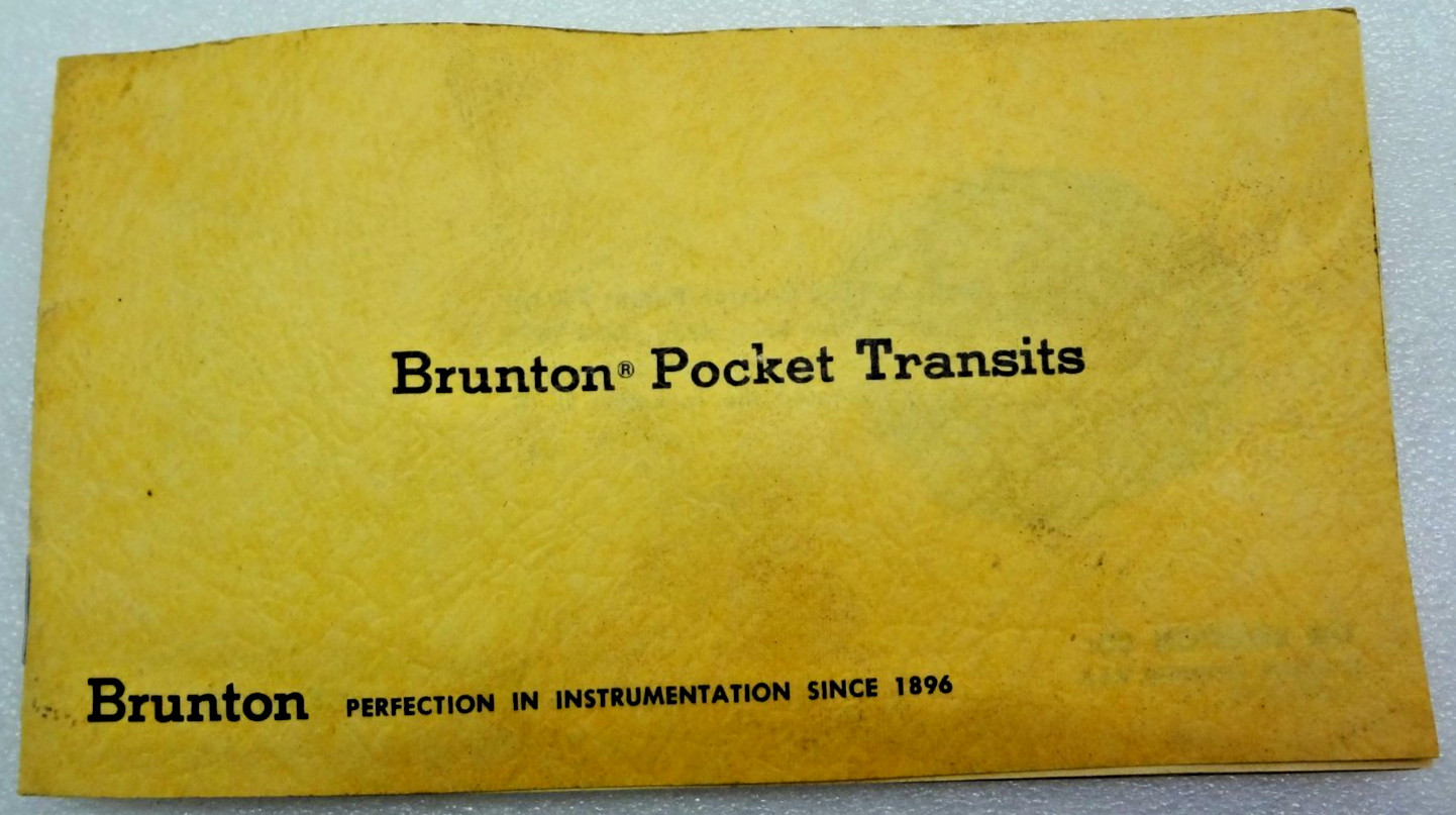 Brunton Classic Pocket Transit Compass KIT w/Leather Case Tripod Manual Surveyor