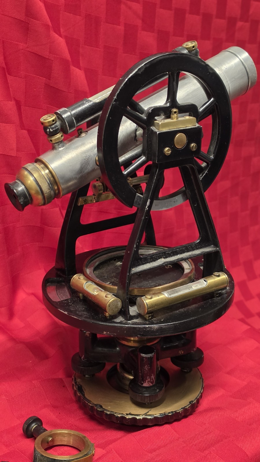 Antique 1900s W & L.E. Gurley Troy NY USA Surveyor’s Transit W/ Box