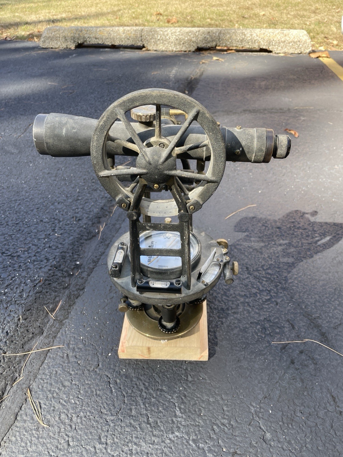 Vtg CL Berger & Sons Brass Surveyor Transit