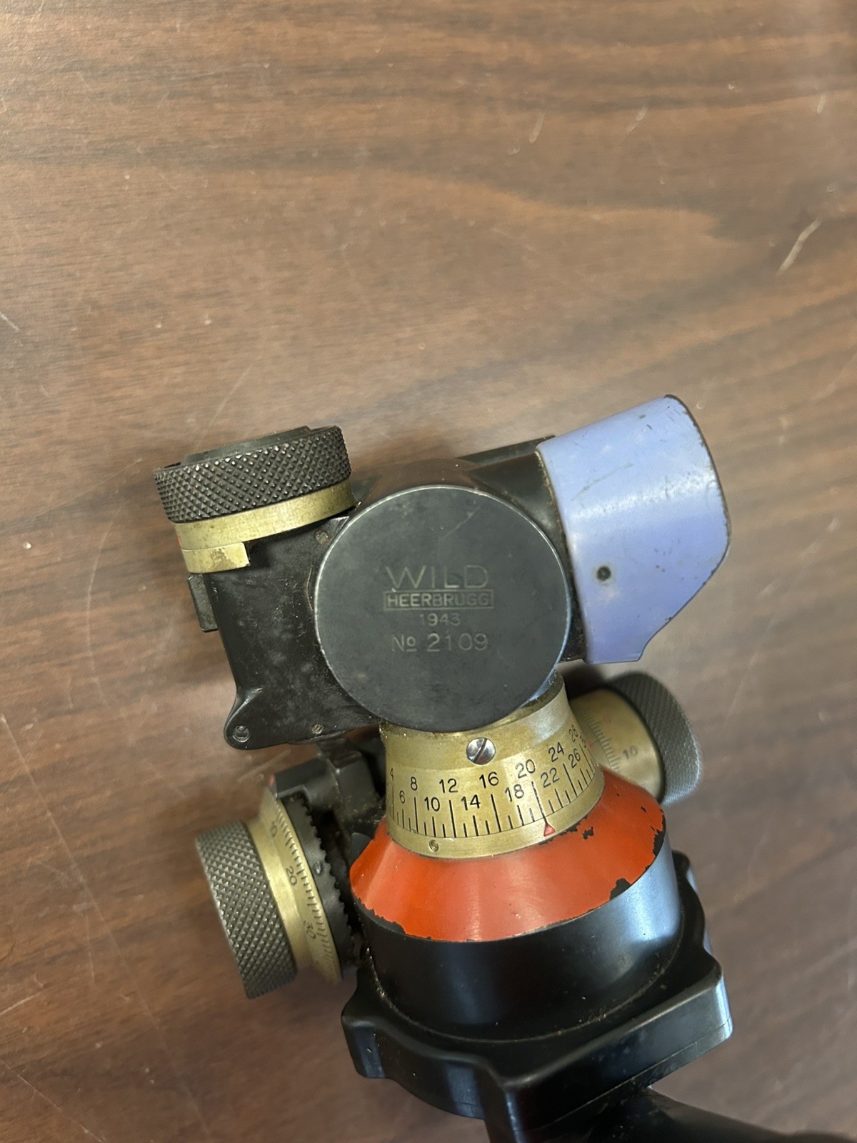 1943 Wild Heerbrugg WWII SURVEY SCOPE 3684 TESTED artillery 2109 VINTAGE RARE
