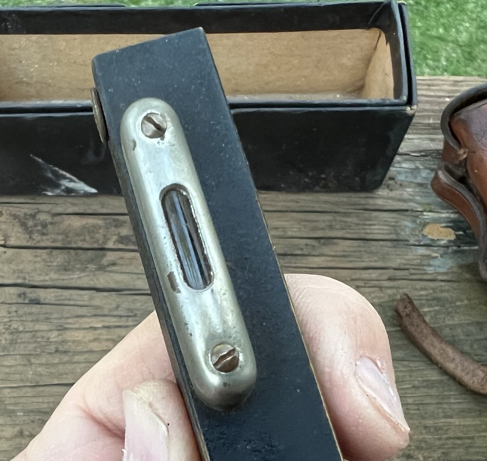 Vintage D.W. CO Surveying Topographic Hand Sight Level Surveying w/case & box
