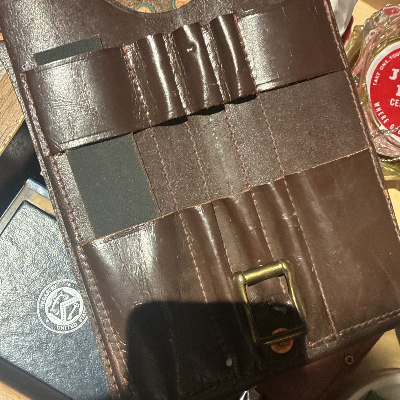 Topman Makers USGS leather surveyors belt pouch field case washington