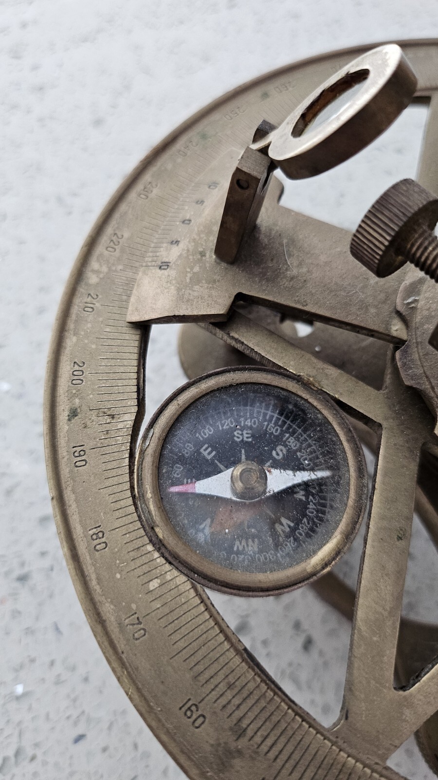 Antique Theodolite – Transit Surveying Instrument with Magnifiers