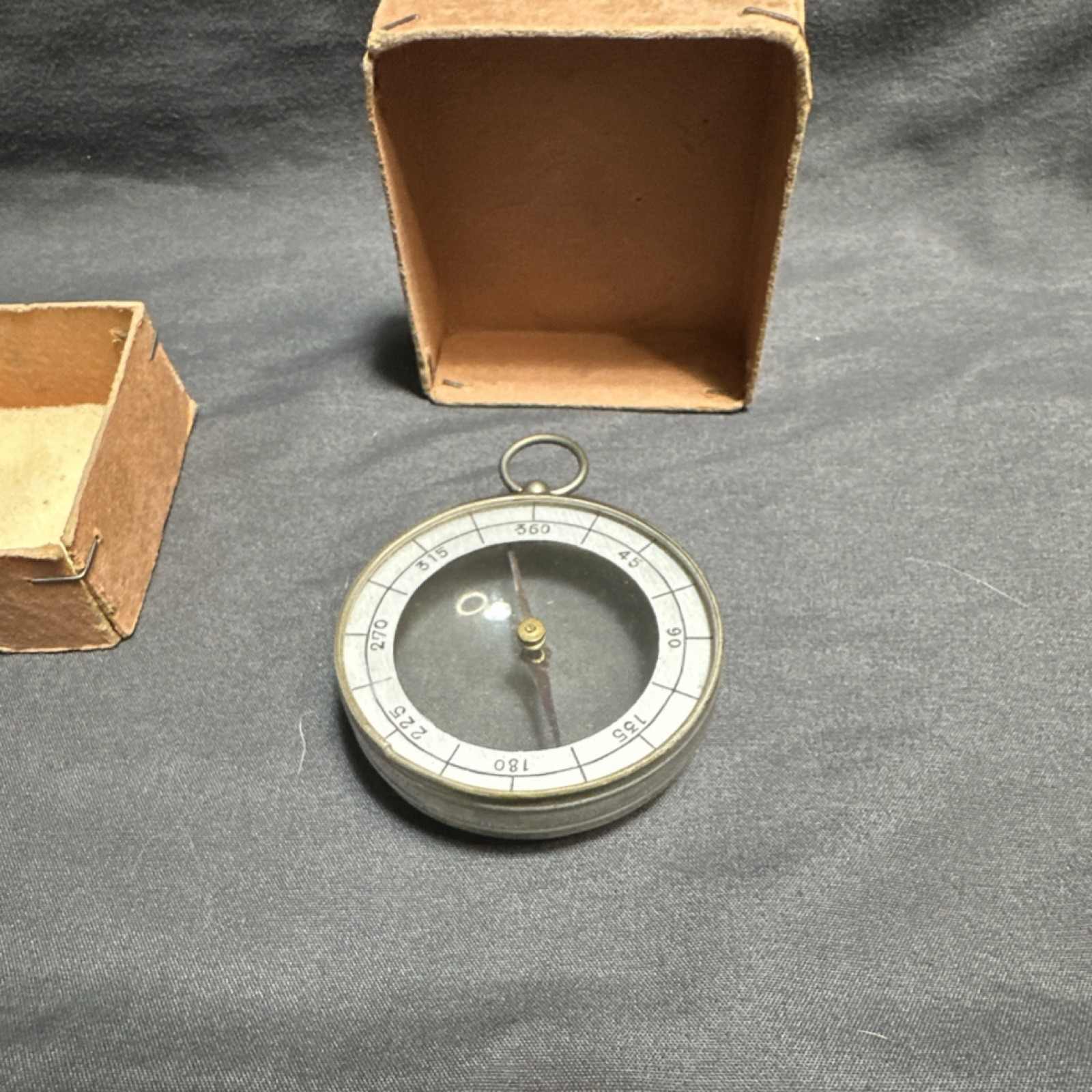 Vintage Japan Survey Compass with Original Box Collectible Surveying Equipment