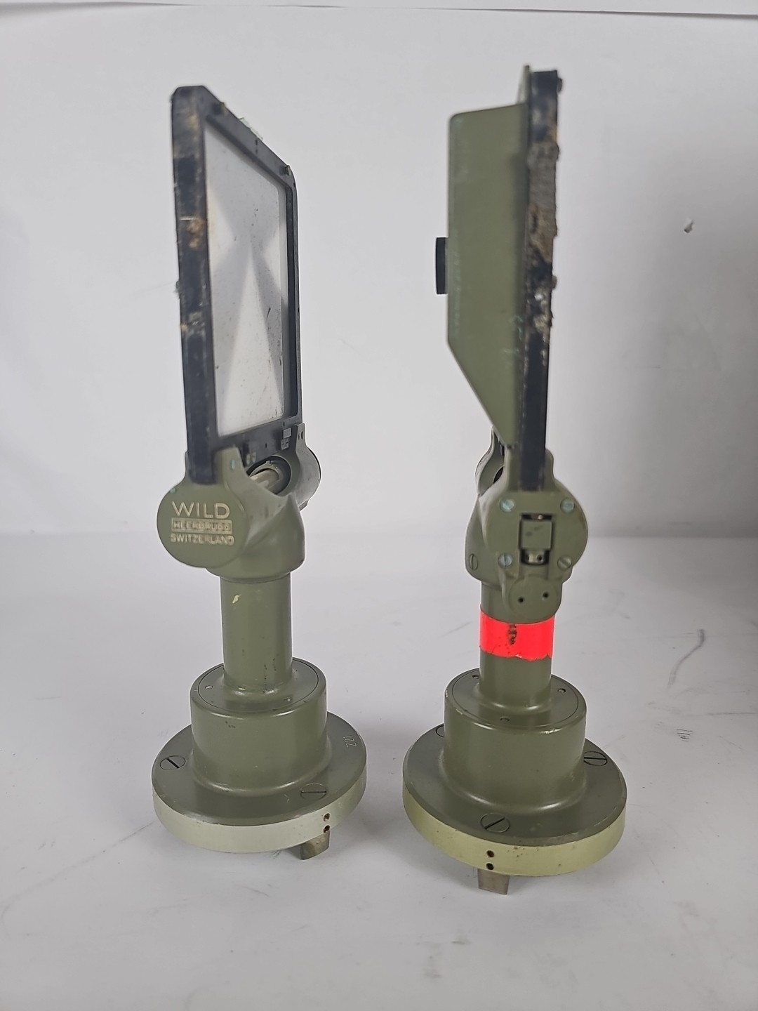 1961 Wild Heerbrugg Surveying Target Set USDA Forest Service Prism Case No Base