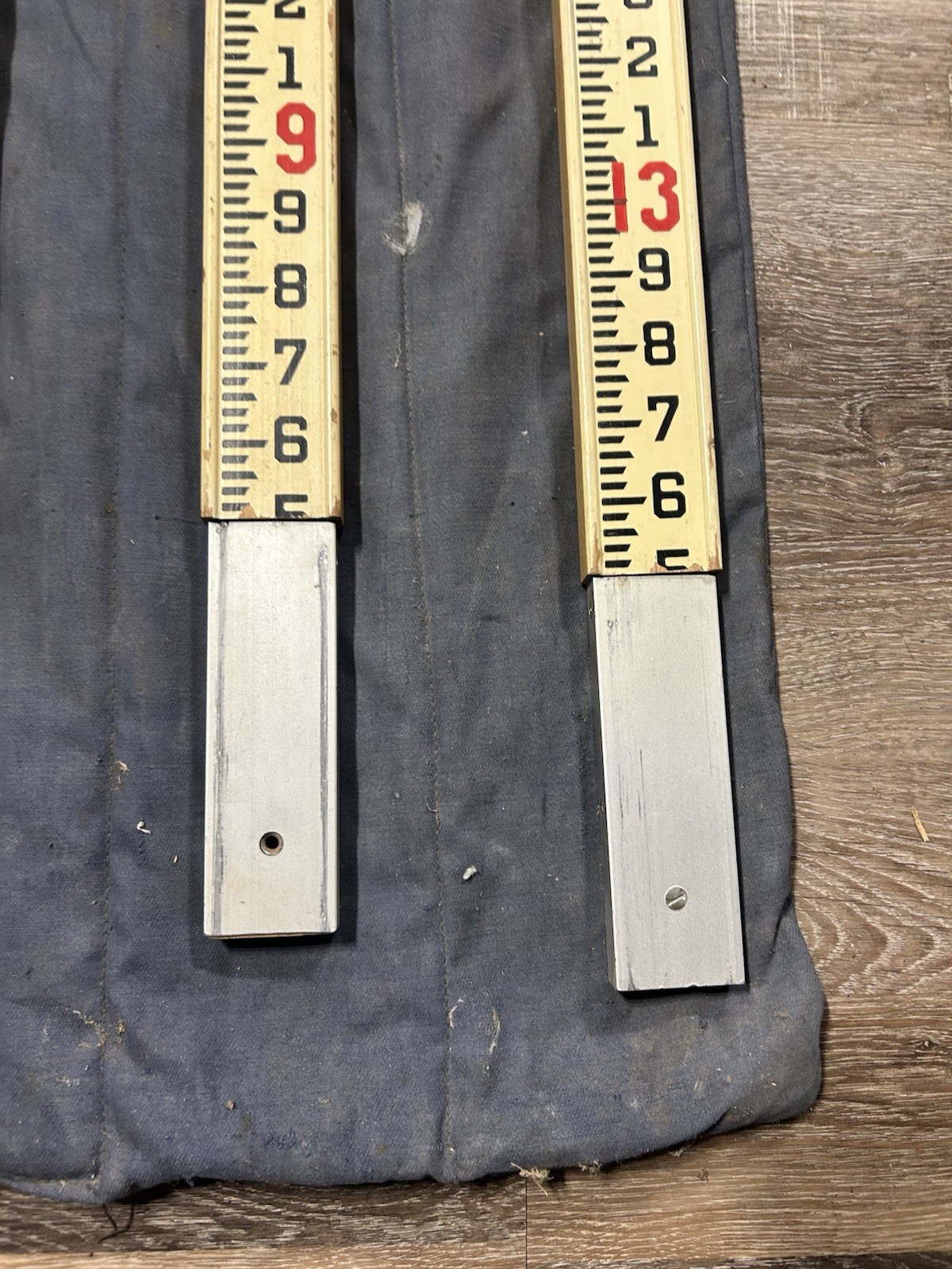 Vintage 16 Foot WOOD MEASURING STICK surveying rod rule Chicago Steel Tape Co
