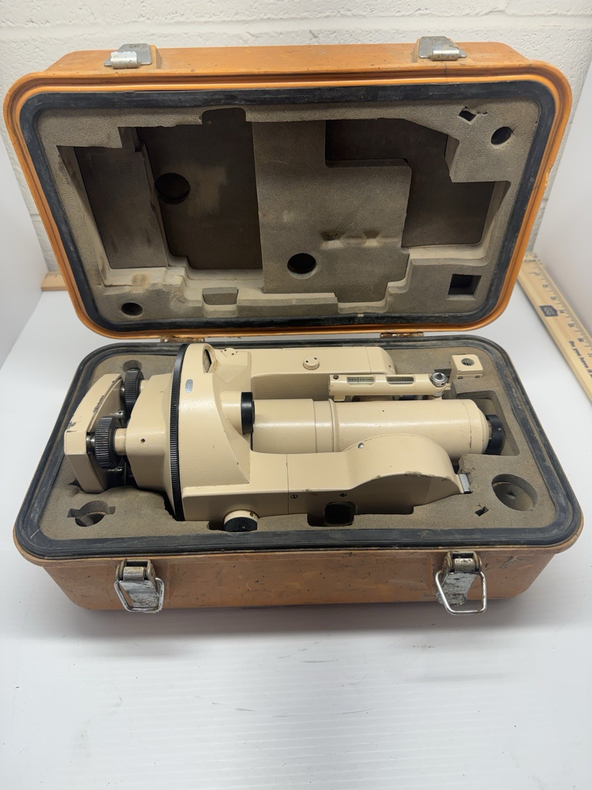 Vintage Transit Survey Level w/ Hard Carry Case Surveying Instrument Untested