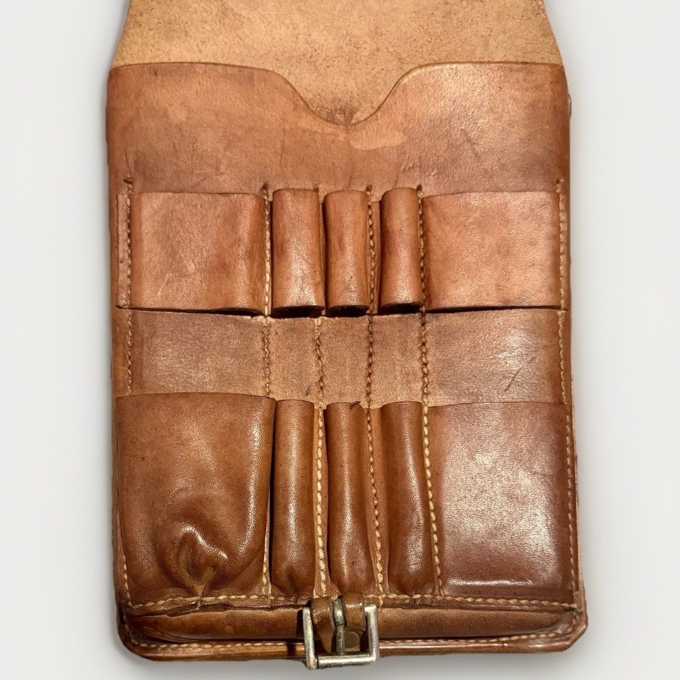 Vintage Roy Gfeller Casemaker Leather Geologist Map Field Case Pen Notebook Case