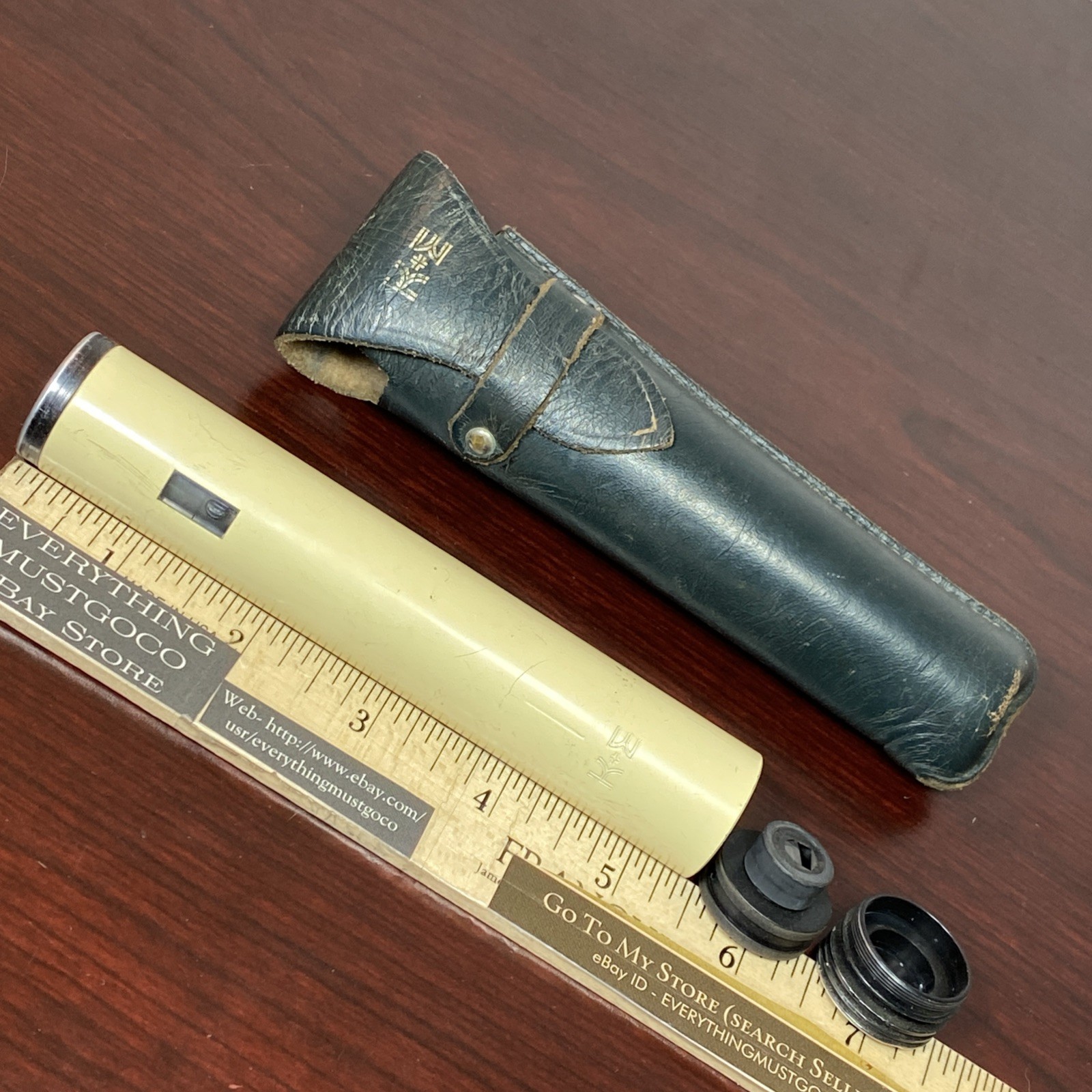 VTG K&E Keuffel & Esser Hand Held Bubble Level Surveyor Scope w/ Leather Case