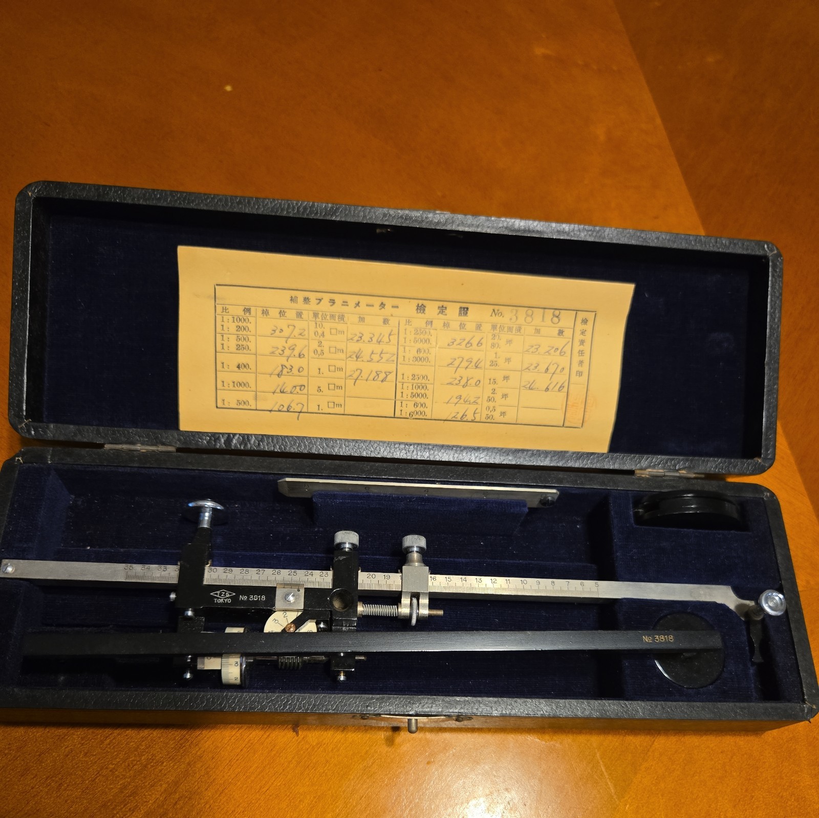 TAMAYA VINTAGE POLAR COMPENSATING PLANIMETER. JAPAN. No 3818