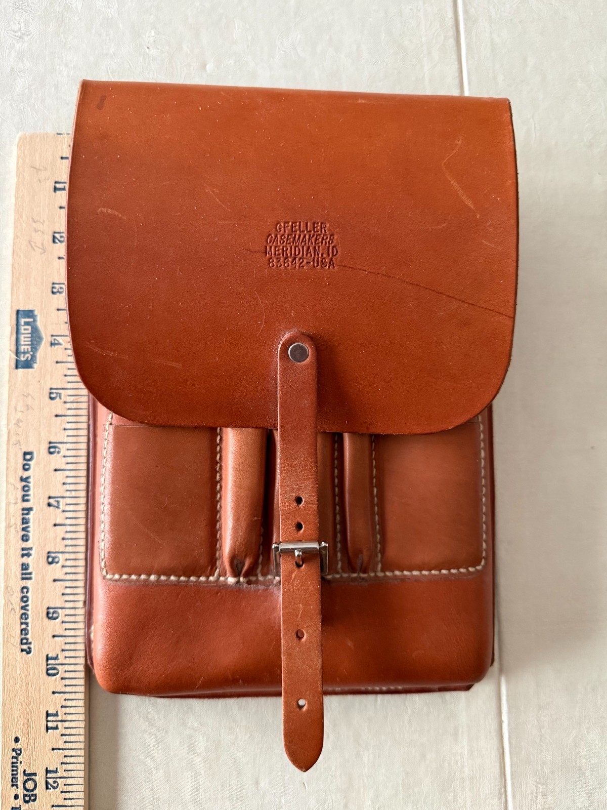 Gfeller Large Leather Field Case Geologist Belt Shoulder Pouch