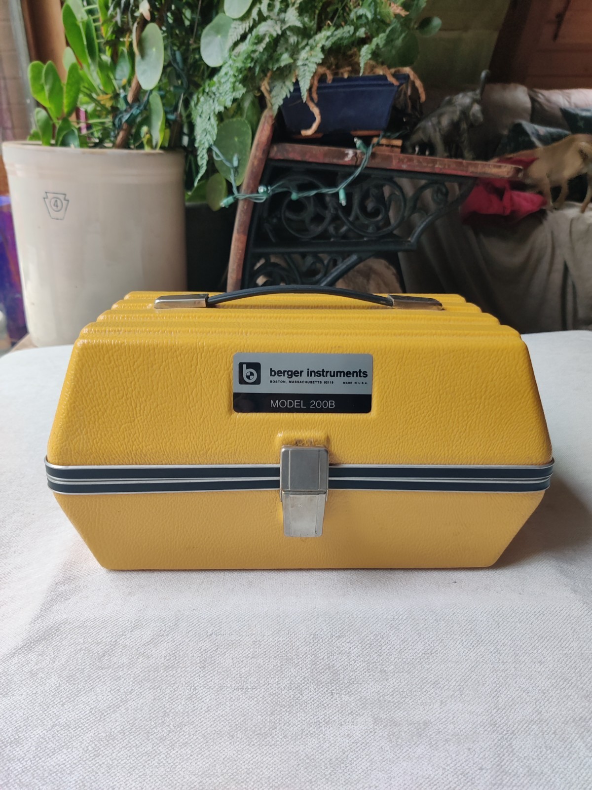 Vintage Berger Instruments 200 B Transit Level Surveying Leveling Tool w/Case