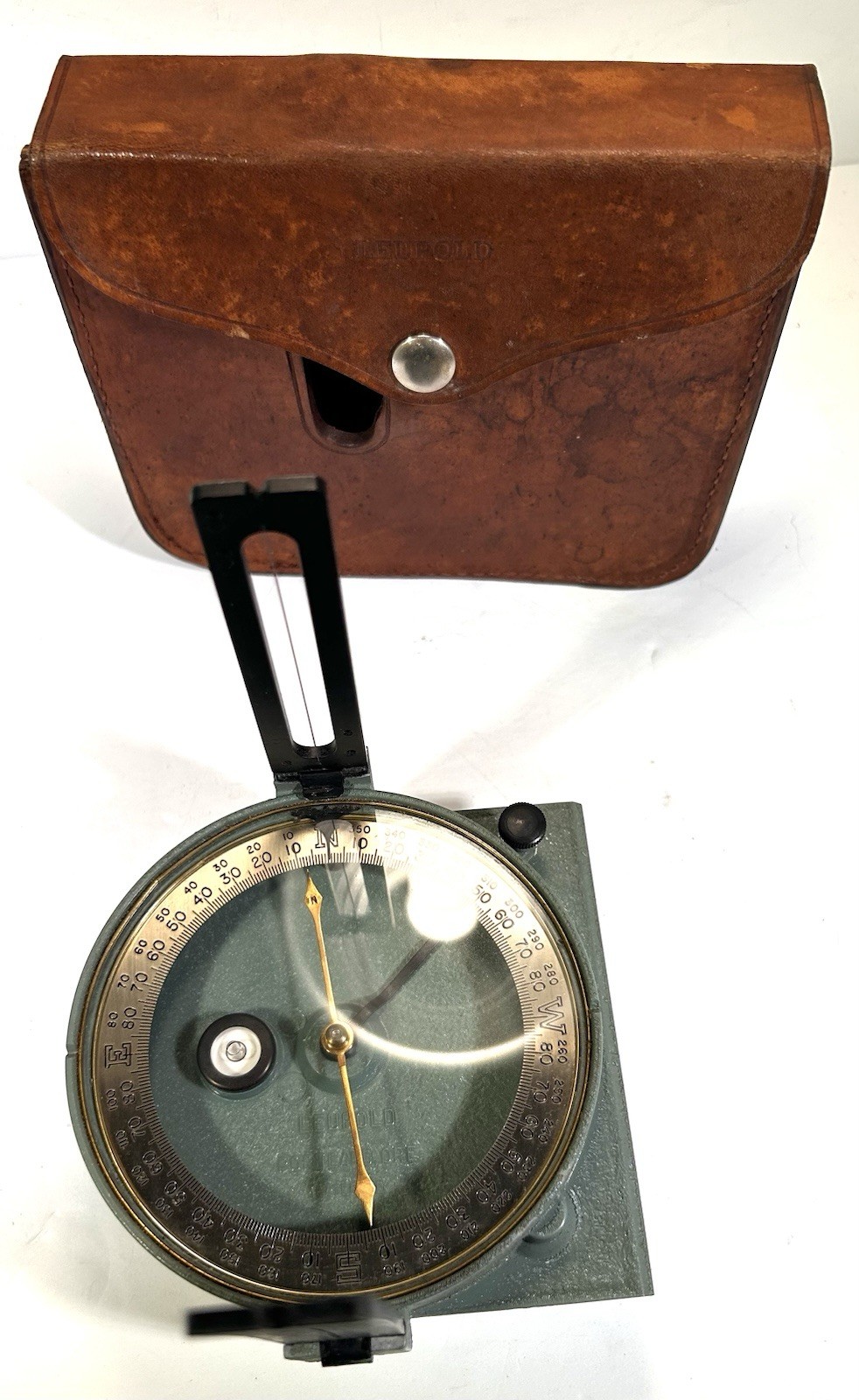 VTG Leupold Forester Compass w/ Leather Case • Portland Ore • Works Perfect