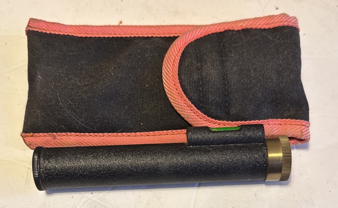 Vintage Surveyors Hand Held Sighting Level/Scope/Transit 5.5 Inches