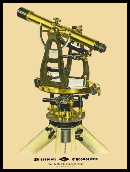 Buff Precision Surveying Instruments, Boston NEW METAL SIGN: 12 x 16″ Ships Free