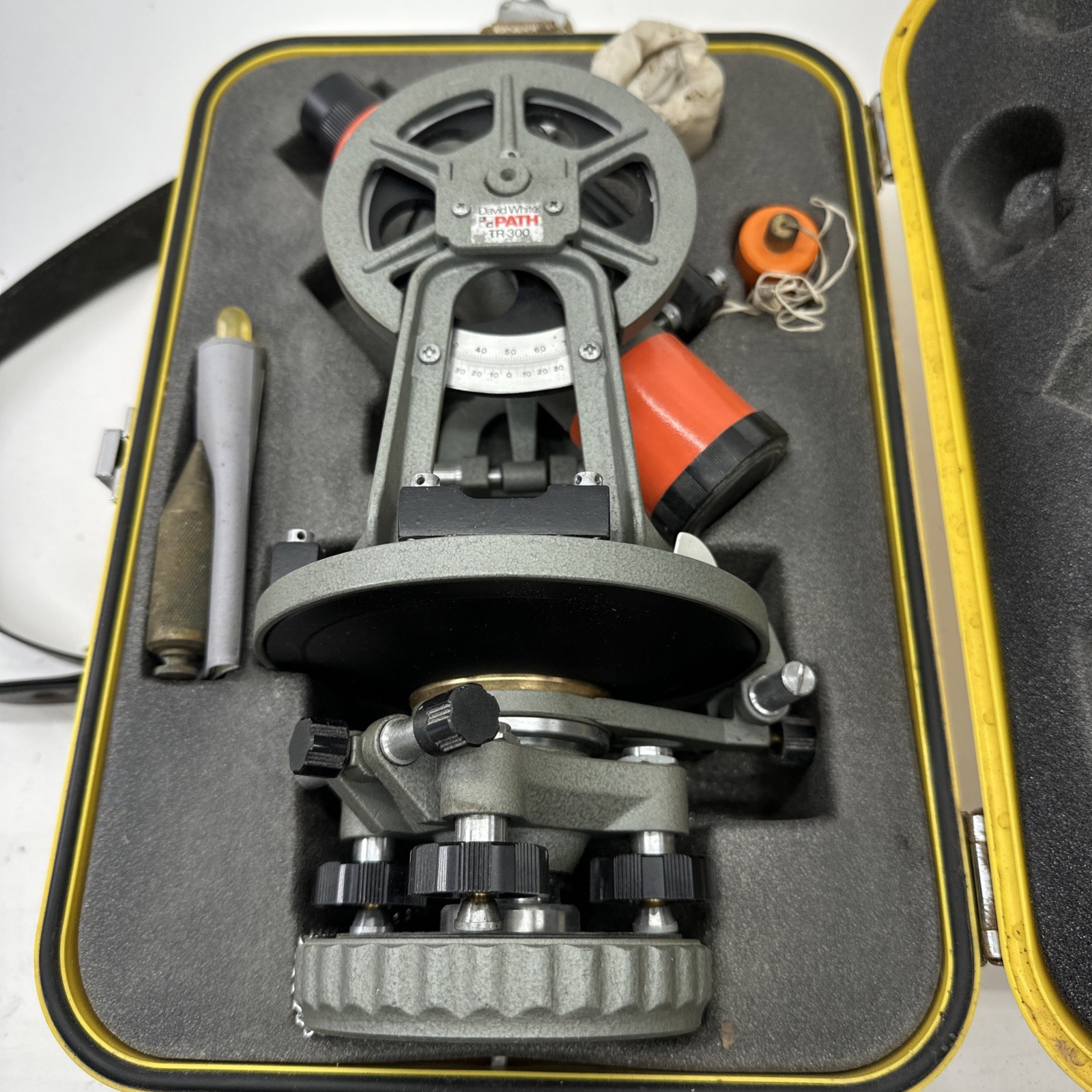 David White Path TR-300 Surveying Level Transit & Case