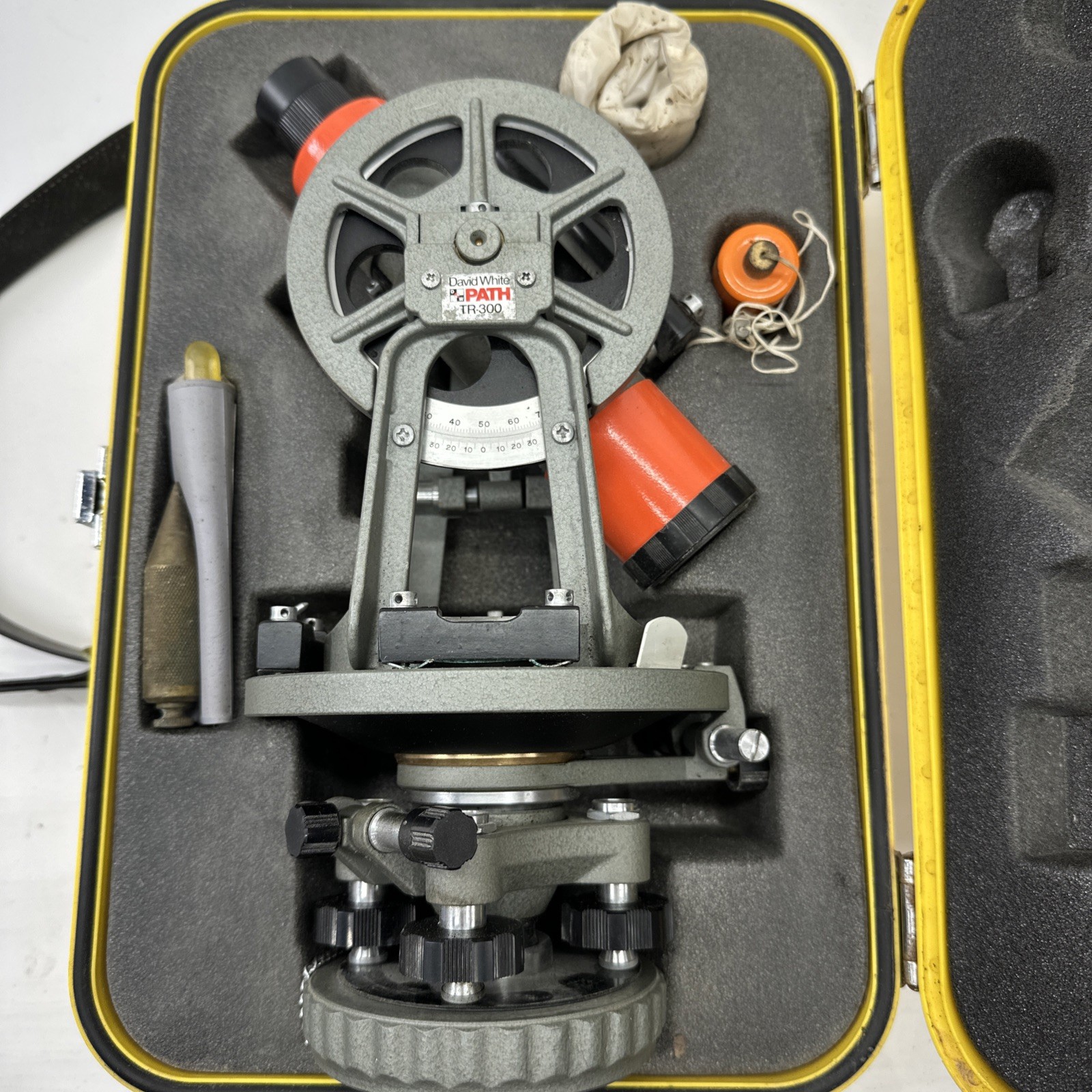 David White Path TR-300 Surveying Level Transit & Case