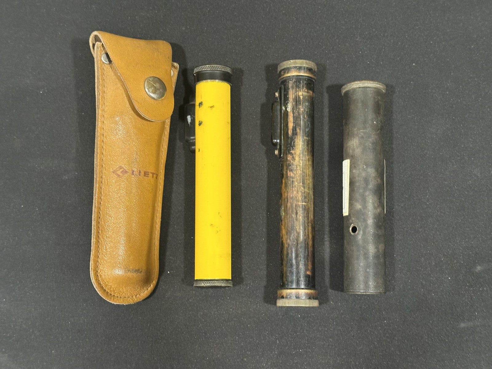 Vintage Lietz Hand Level w/ Leather Case, Keuffel & Esser Co., & unknown