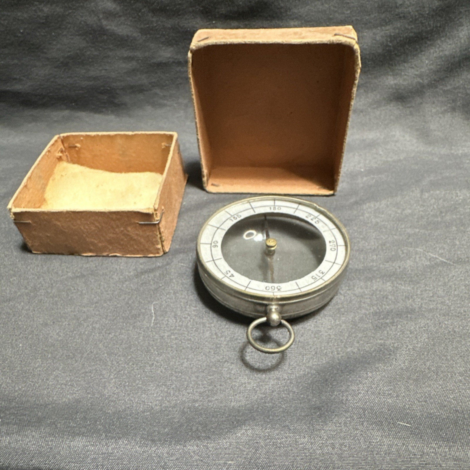 Vintage Japan Survey Compass with Original Box Collectible Surveying Equipment