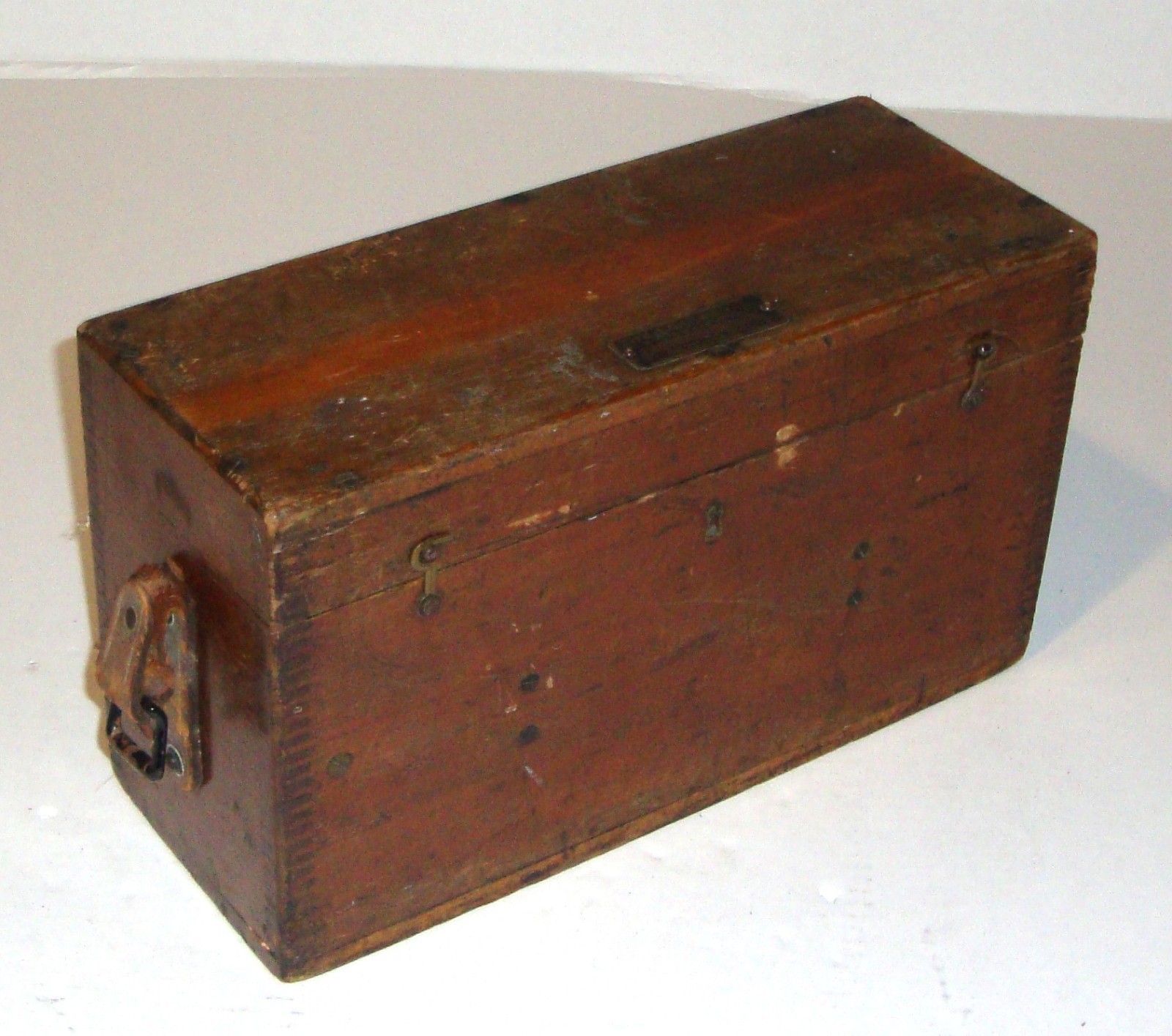 Vintage J.G.Ulmer Co. Surveyor’s Transit Scope Tool + Wood Case – Nice Patina