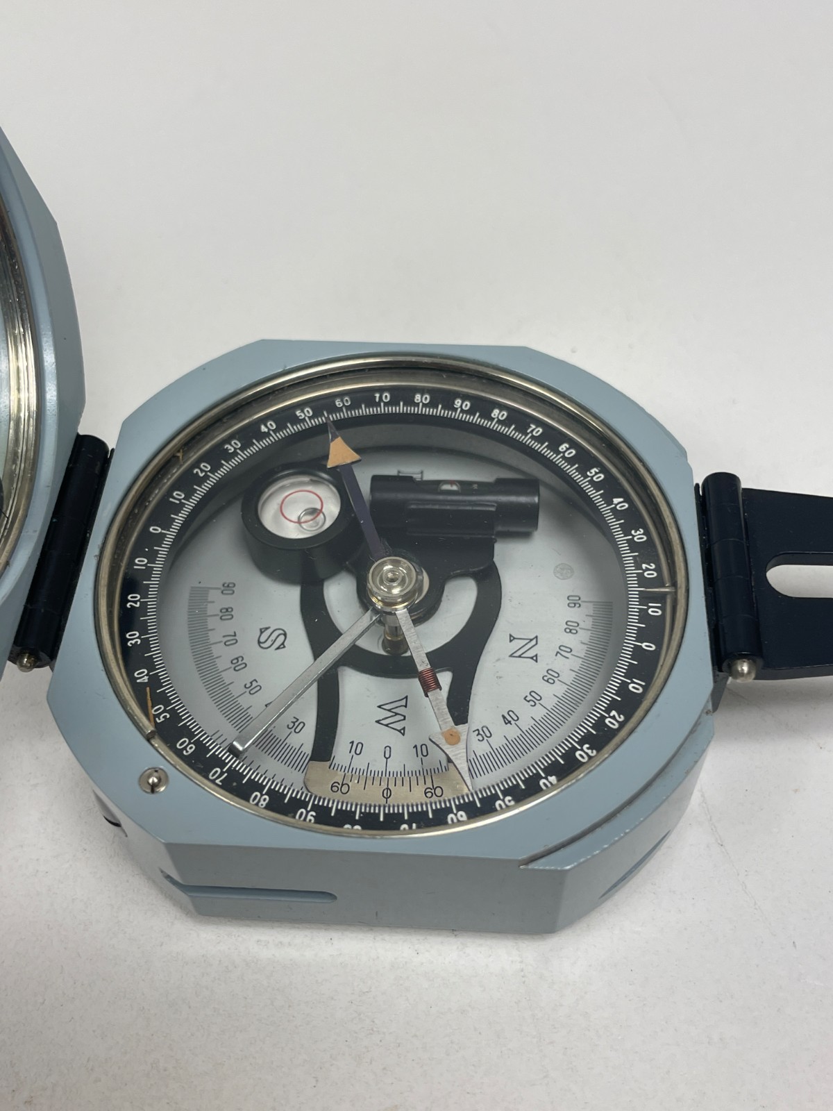 Vintage Pocket Transit Surveyor Compass With Case – Made in Japan