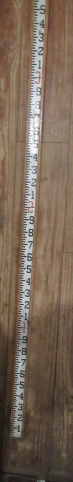 Vintage John Woods Survey Grade Rod Staff Measuring Stick 2 Slide Section 13.3′