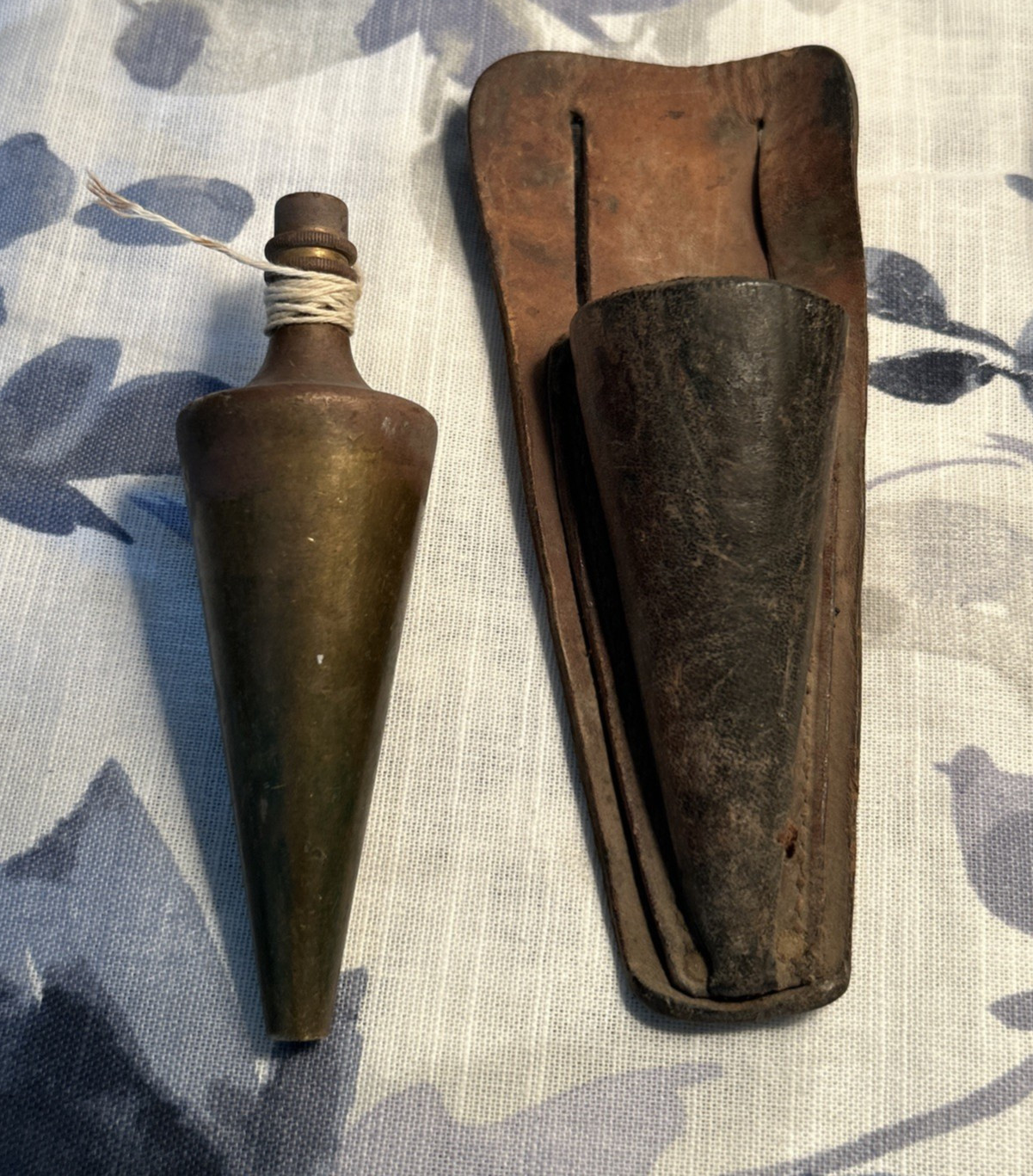 Vintage Dietzgen 24 Plumbing Bob for Surveying in Leather Case 1 lb 5 oz