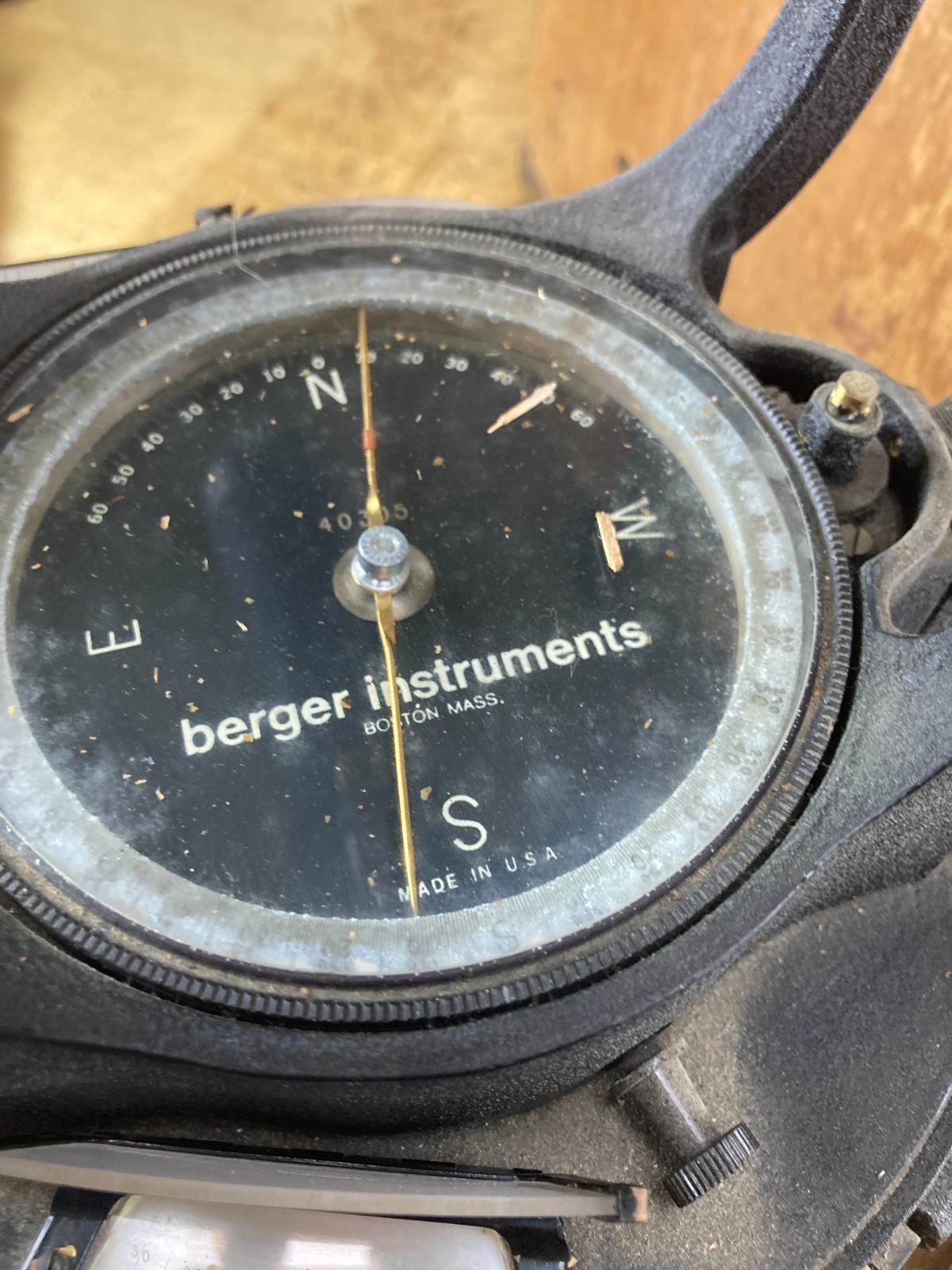 Vtg CL Berger & Sons Brass Surveyor Transit 65816 Brass Level