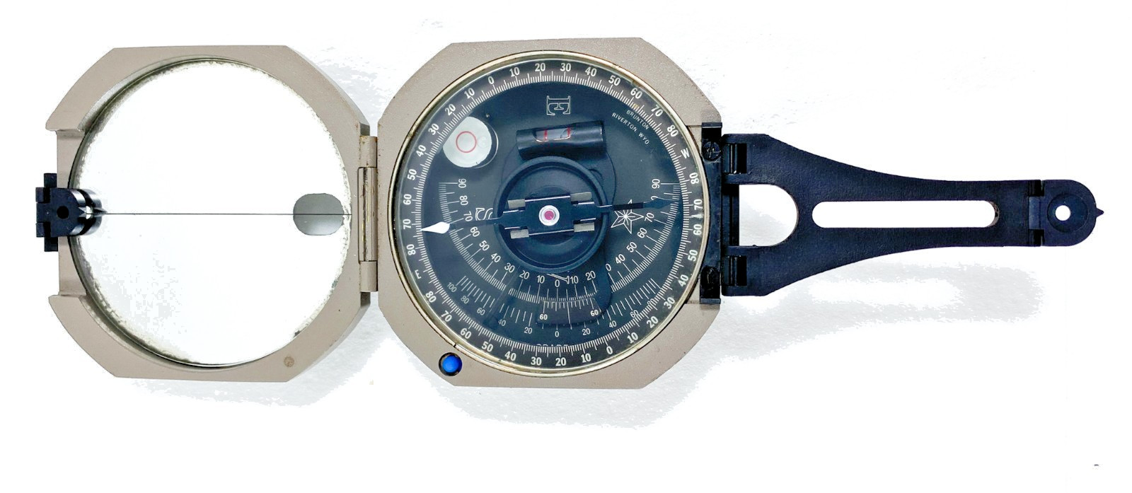 D.W. Bruntons Surveyors Geological Compro Pocket Transit Compass w/ Leather Case