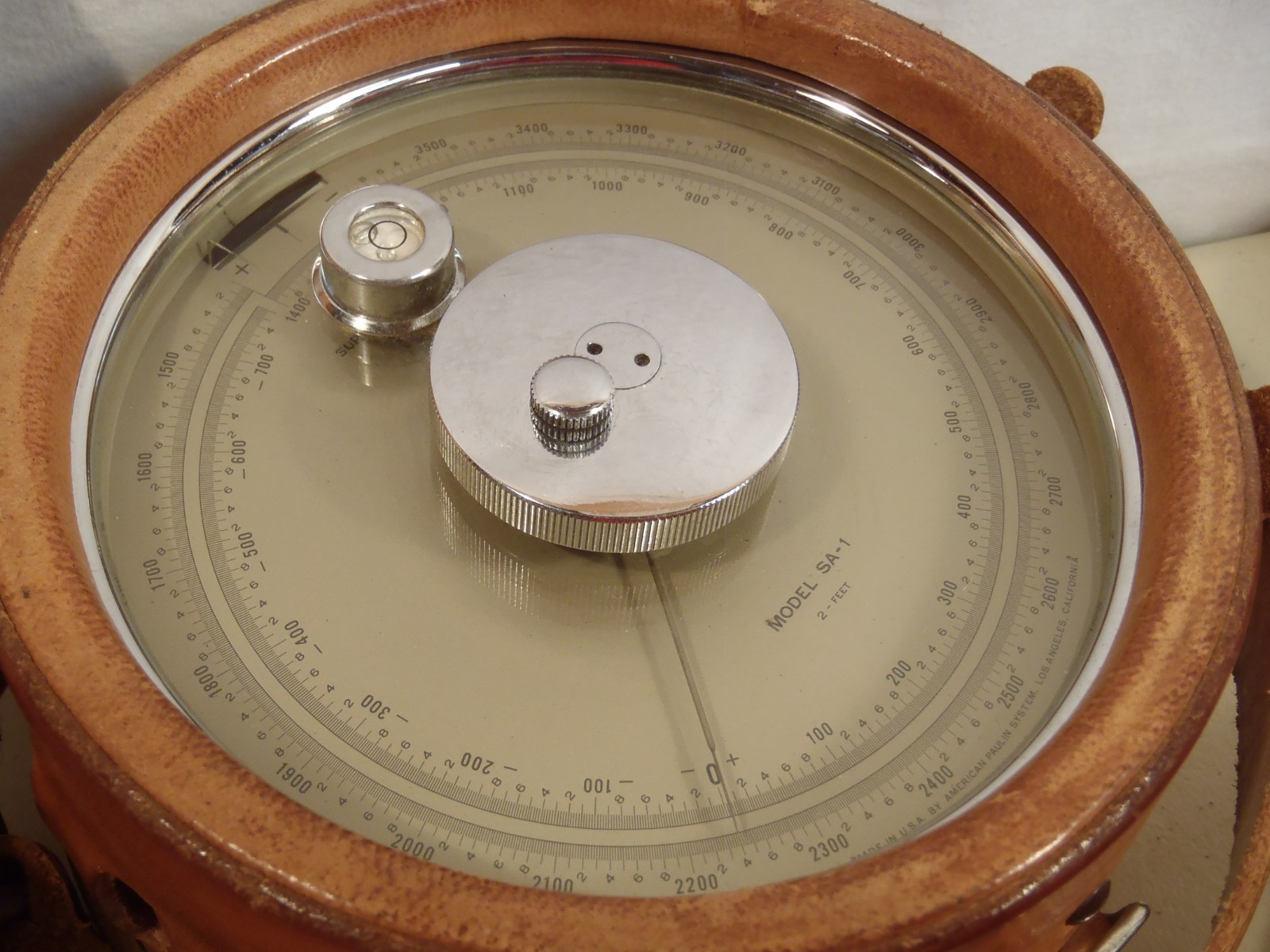 Vintage Surveying Altimeter Lot of 2 Leather Case American Paulin Model SA-1 USA