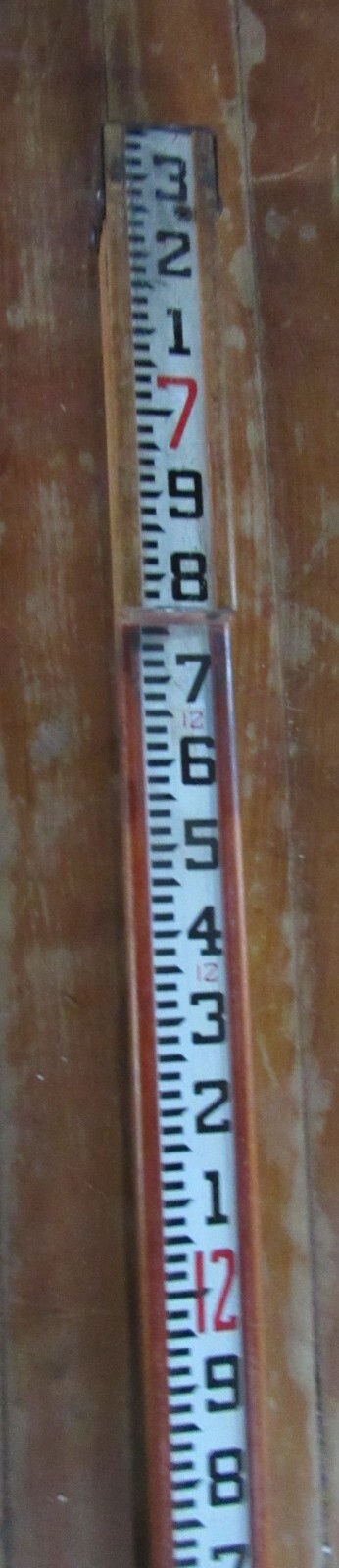Vintage John Woods Survey Grade Rod Staff Measuring Stick 2 Slide Section 13.3′