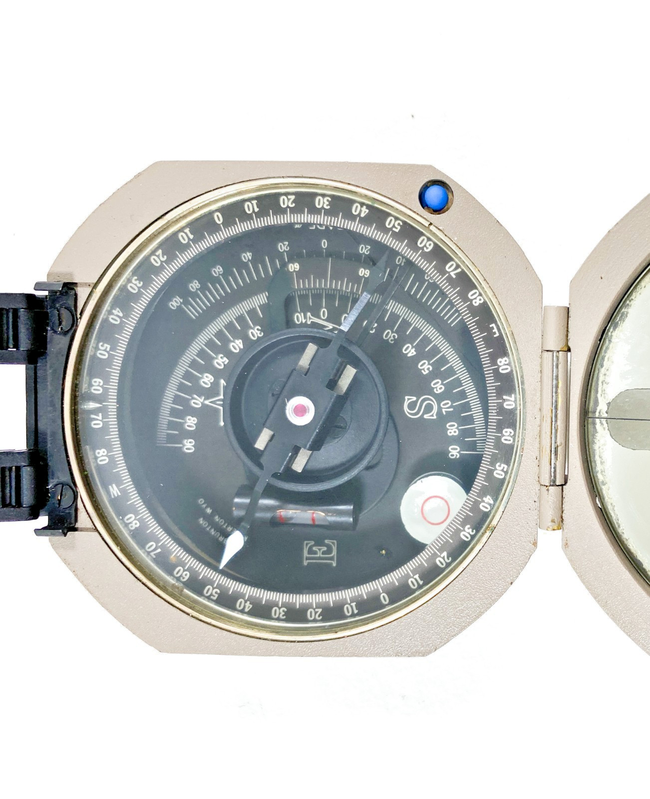 D.W. Bruntons Surveyors Geological Compro Pocket Transit Compass w/ Leather Case