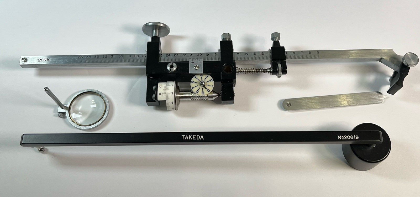 Vintage Mechanical Planimeter Sliding Roller Drum Type Takeda Made In Japan ￼