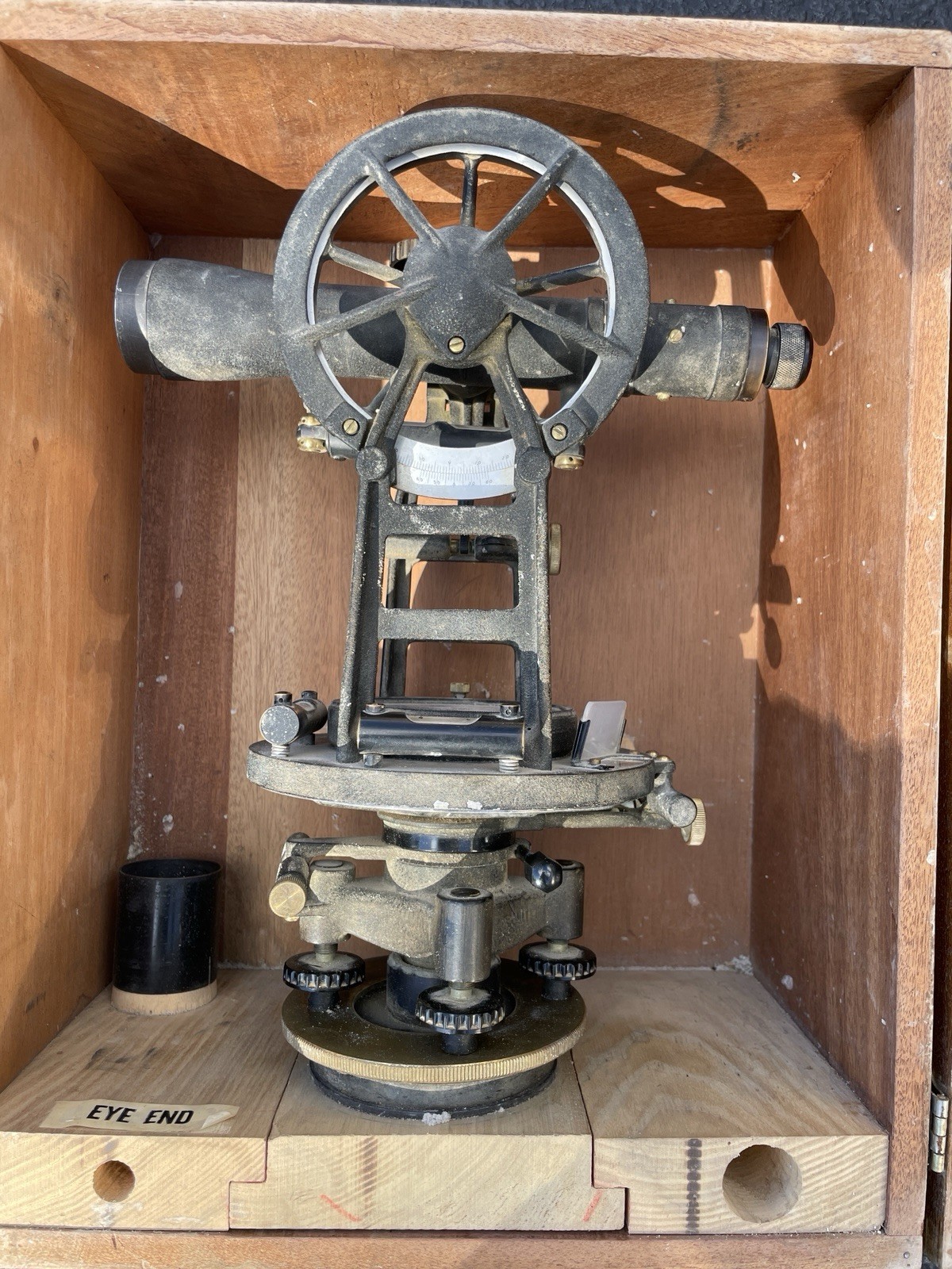 Vtg CL Berger & Sons Brass Surveyor Transit