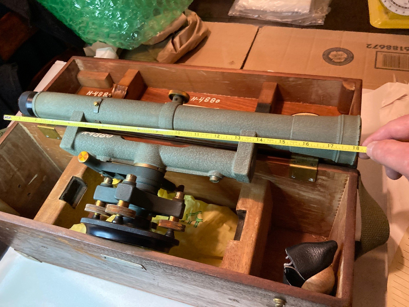 REDUCED! Vintage NP5003 Keuffel & Esser K&E Level Transit, Original Wood Case