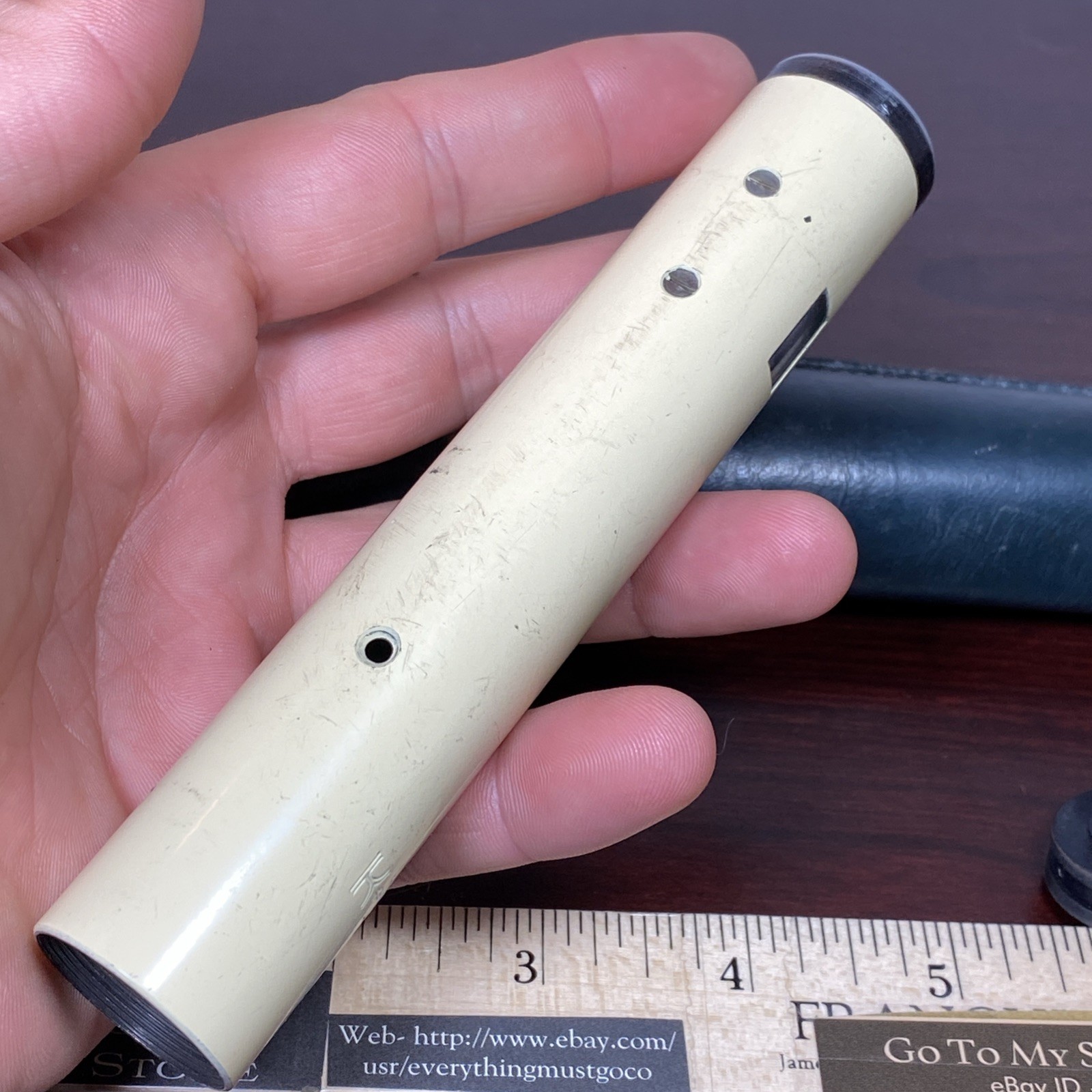 VTG K&E Keuffel & Esser Hand Held Bubble Level Surveyor Scope w/ Leather Case