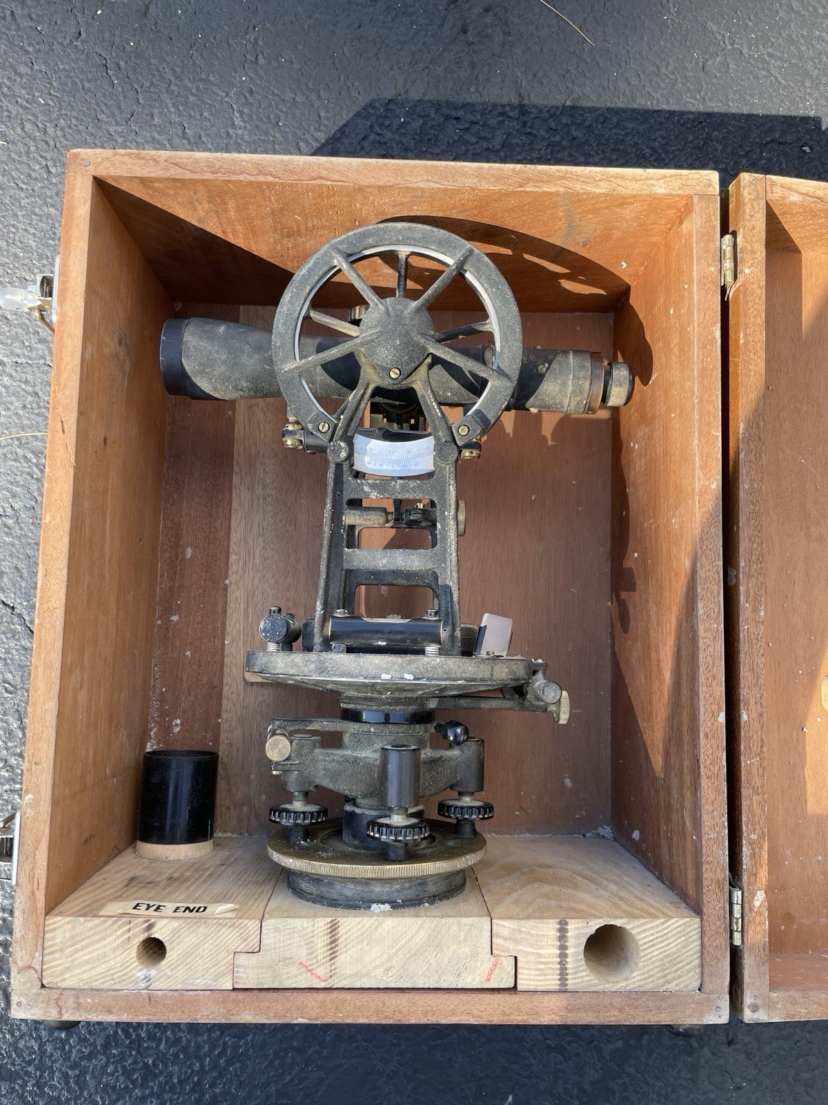 Vtg CL Berger & Sons Brass Surveyor Transit