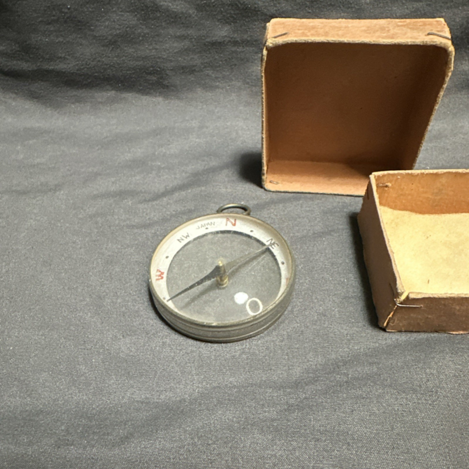 Vintage Japan Survey Compass with Original Box Collectible Surveying Equipment