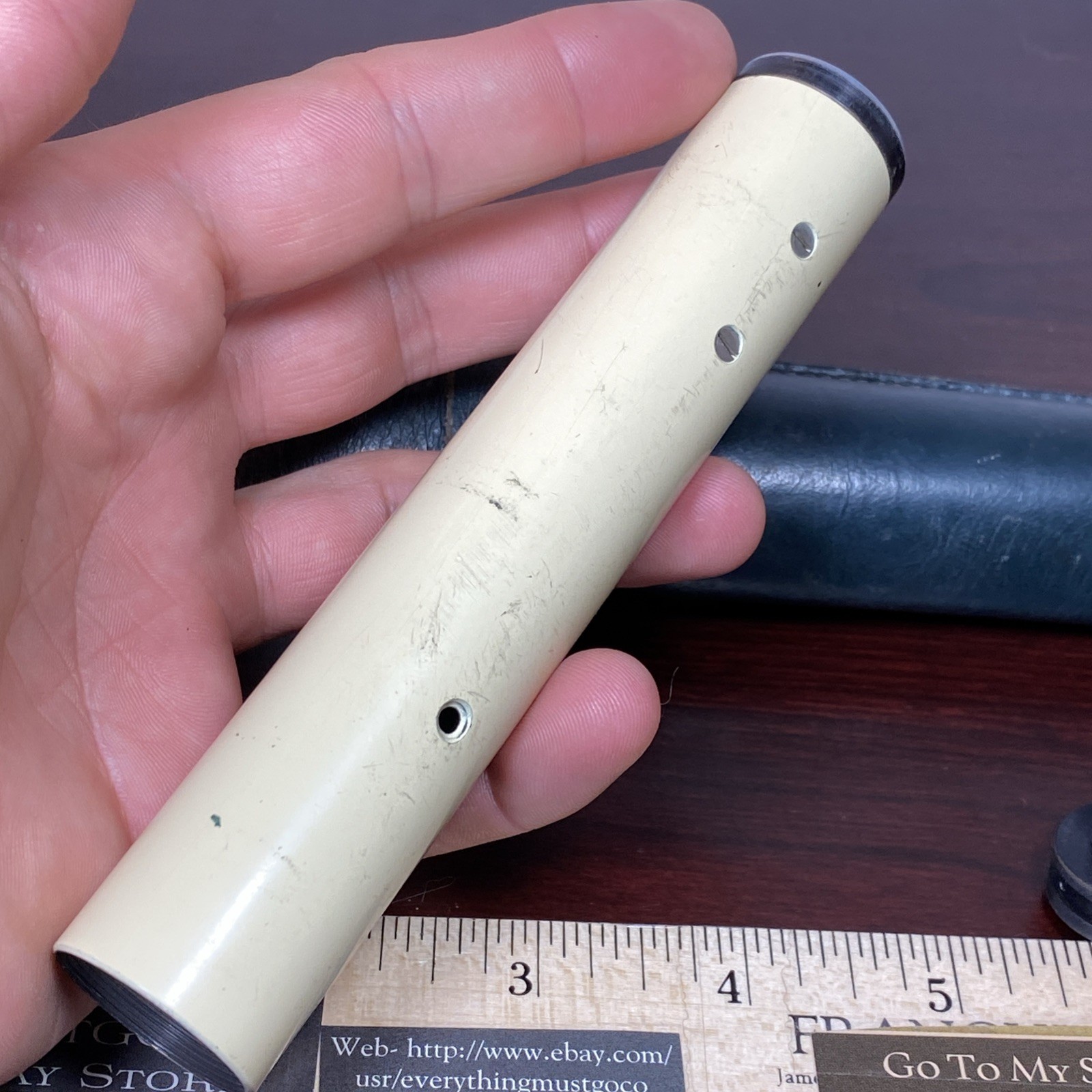 VTG K&E Keuffel & Esser Hand Held Bubble Level Surveyor Scope w/ Leather Case
