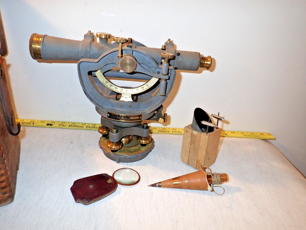 Vng David White Co “Whites Improved”No.77664 Surveyors Instrument Original Case