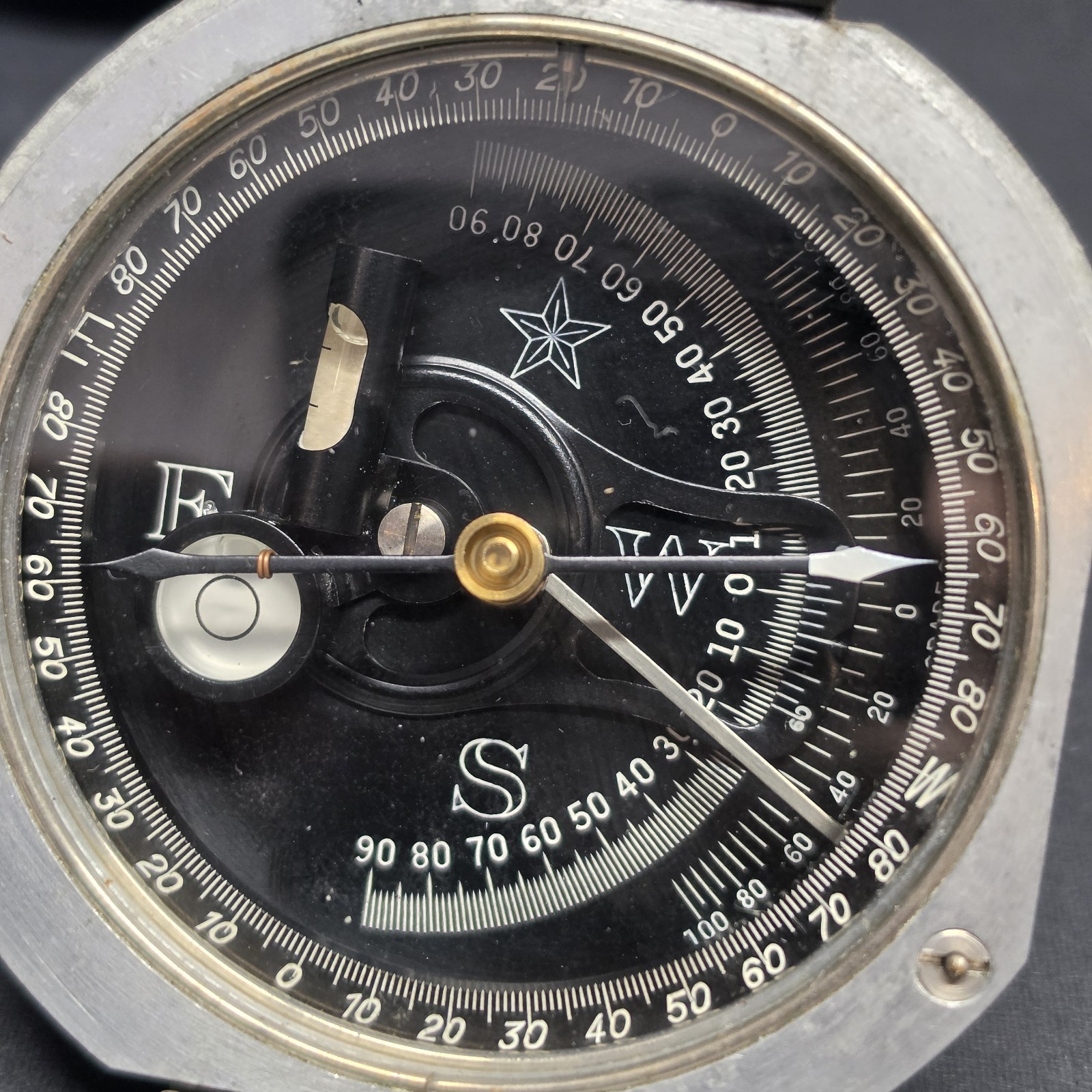 Brunton Pocket Transit Compass Ainsworth Denver Vintage with Leather Case USA