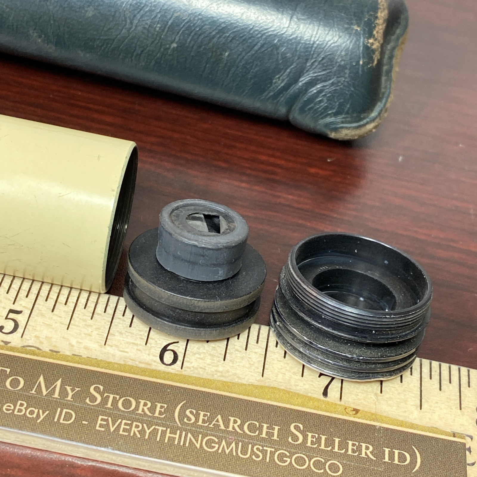 VTG K&E Keuffel & Esser Hand Held Bubble Level Surveyor Scope w/ Leather Case