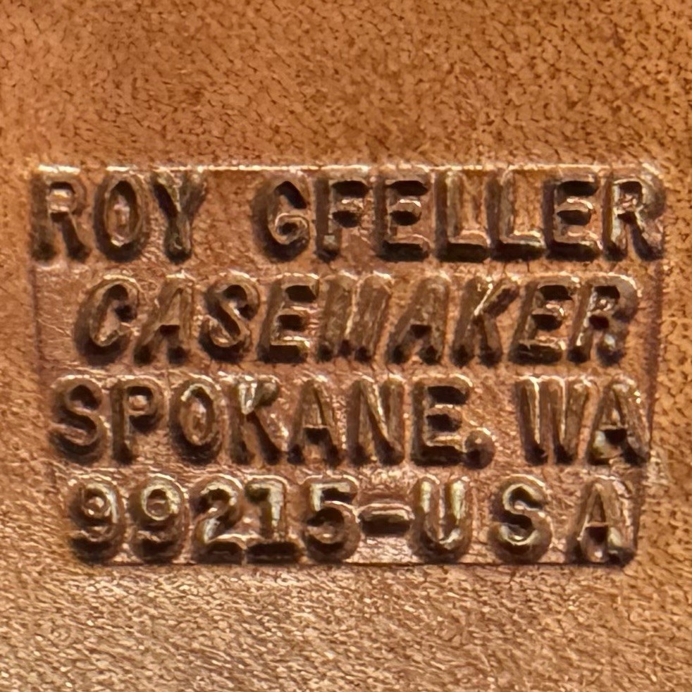 Vintage Roy Gfeller Casemaker Leather Geologist Map Field Case Pen Notebook Case