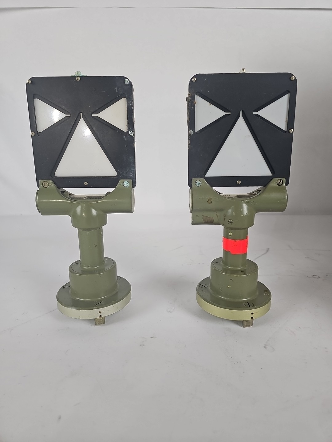 1961 Wild Heerbrugg Surveying Target Set USDA Forest Service Prism Case No Base