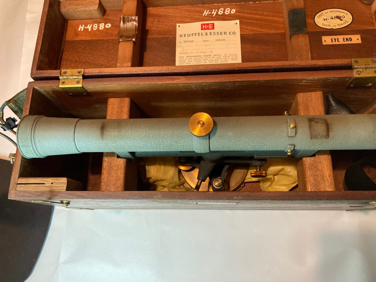 REDUCED! Vintage NP5003 Keuffel & Esser K&E Level Transit, Original Wood Case
