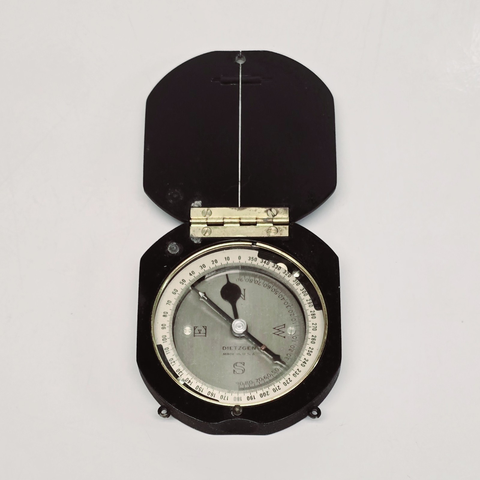 Vintage Dietzgen Surveying Compass Coast & Geodetic Survey Black Cast Case