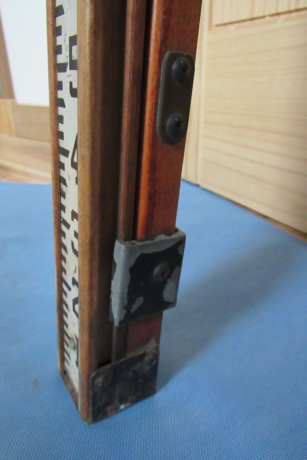 Vintage John Woods Survey Grade Rod Staff Measuring Stick 2 Slide Section 13.3′