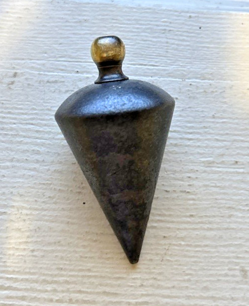 Antique German Original Plum Bob Wide Shouldered Turnip Style 4 oz.
