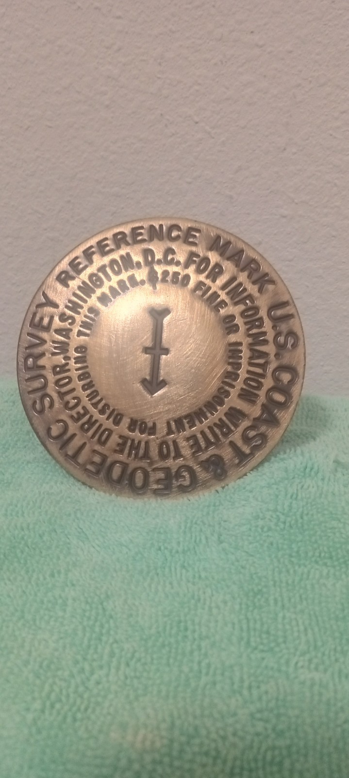 Vintage U S Coast & Geodetic Survey Reference Mark Survey Marker