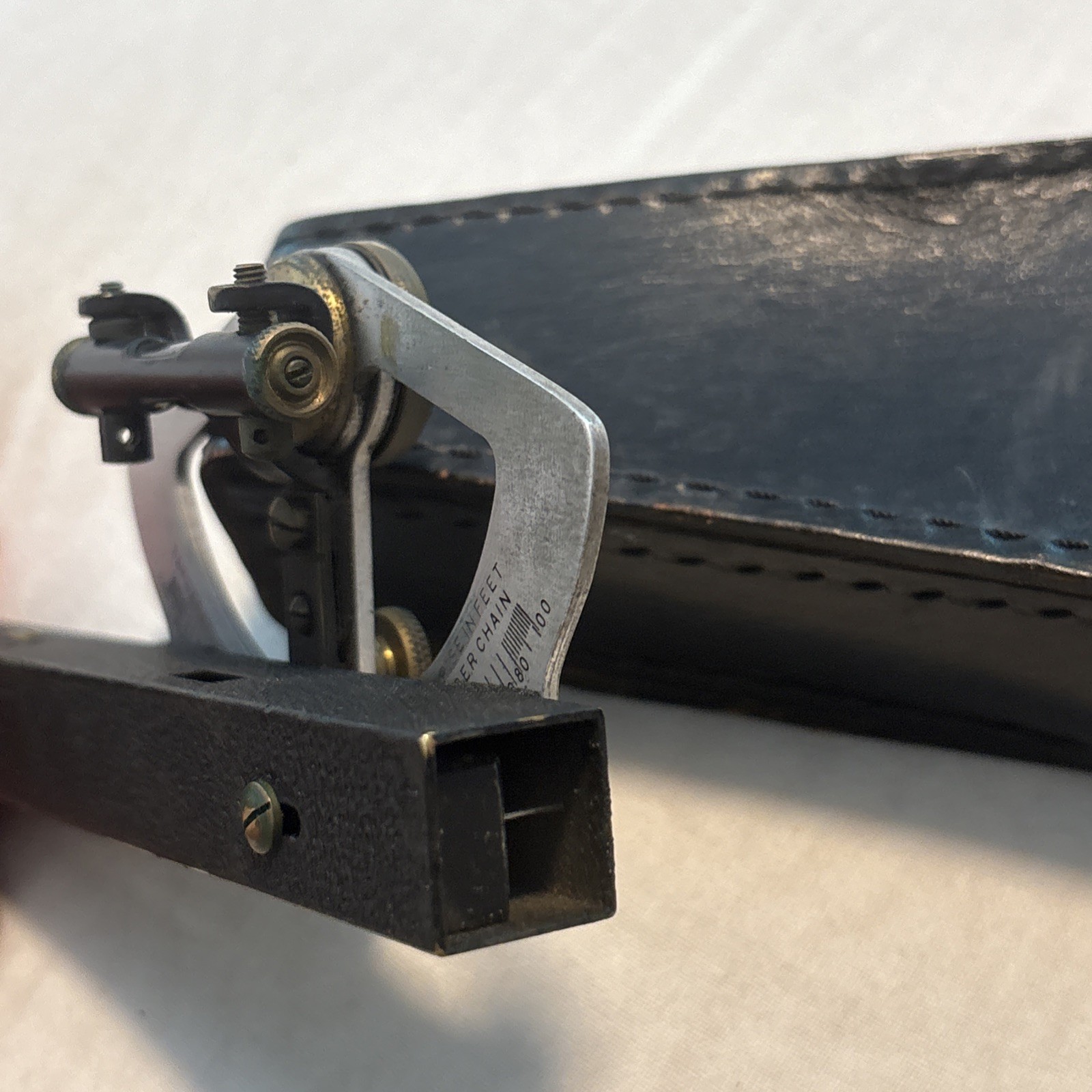 Vintage W-K Warren Knight Abney Level Clinometer With Original Leather Case